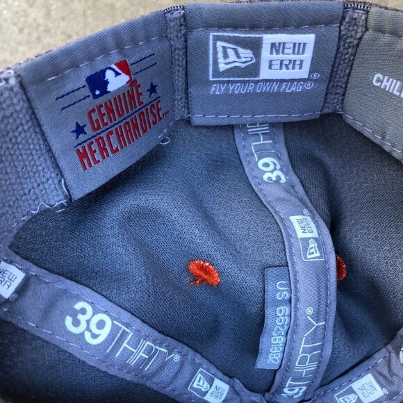 NEW ERA San Francisco Giants Baseball Hat Boys Kid Mesh Cap Grey Orange 39Thirty - Picture 7 of 8